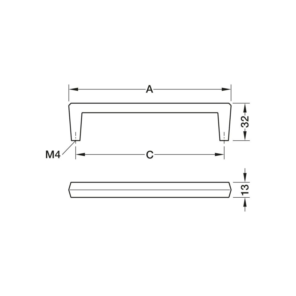 Hafele H2585 Kulp Paslanmaz Çelik Renkli 320mm