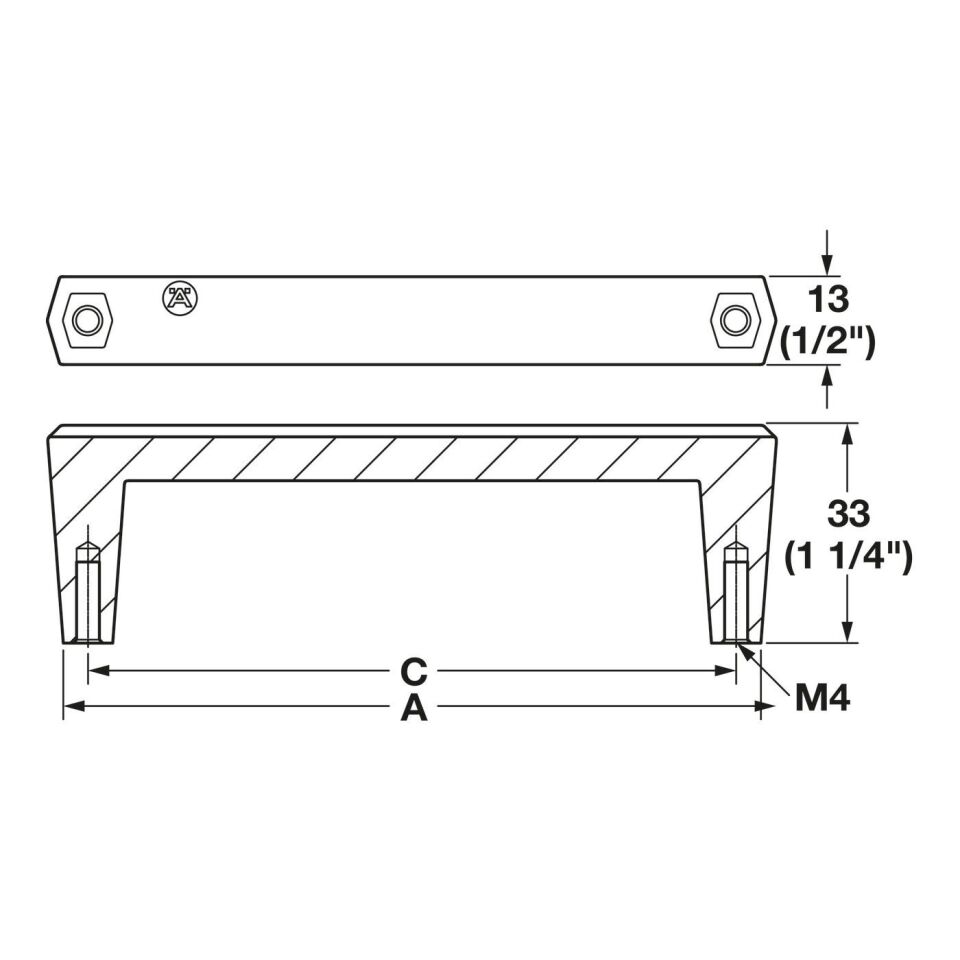 Hafele H2585 Kulp Paslanmaz Çelik Renkli 128mm