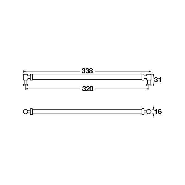 Hafele Mobilya Kulpu Vienna 320mm Antik Bronz