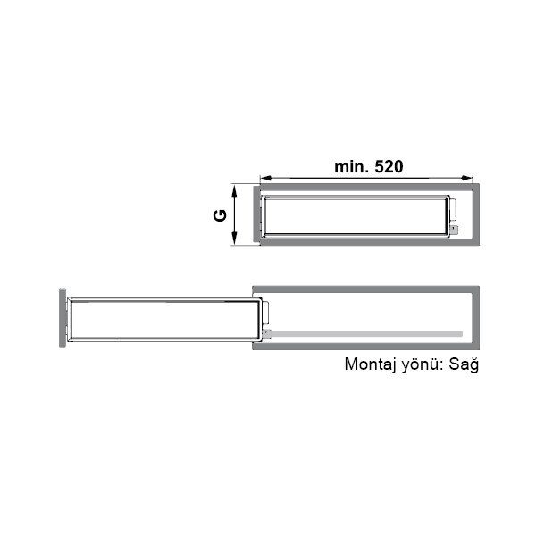 Hafele Bonus Plus Şişelik,150Mm,Gümüş Gri