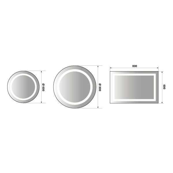 Hafele Mırage Led Banyo Aynası Ø800Mm