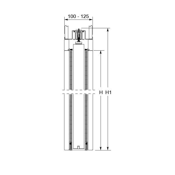 Hafele Unico Tek 900x2100mm