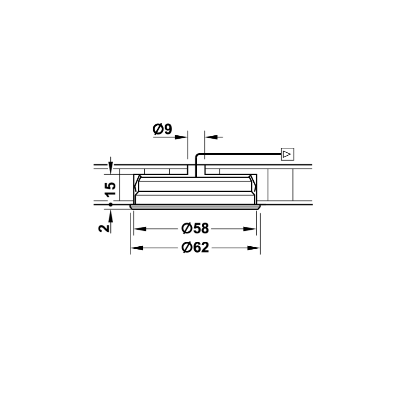 Hafele LED4016 350mA 2W soğ.bey.nikel mat