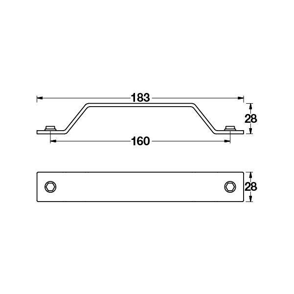 Hafele Mobilya Kulpu Industry 160mm Mat Siyah