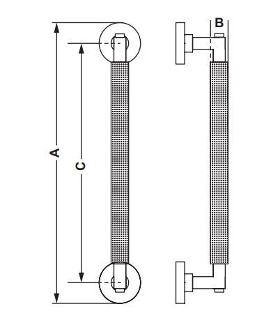 Hafele VERONA Çekme Kapı Kolu Bronz 300 mm