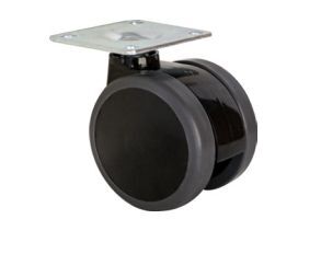 Hafele ELGA Plakalı Frensiz Tekerlek Antrasit/Siyah Ø60x74mm