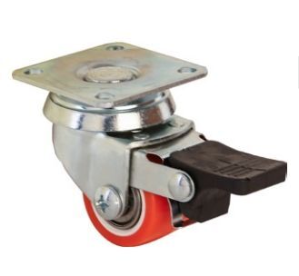 Hafele PESANTE Plakalı Frenli Tekerlek Turuncu  Ø35x54mm