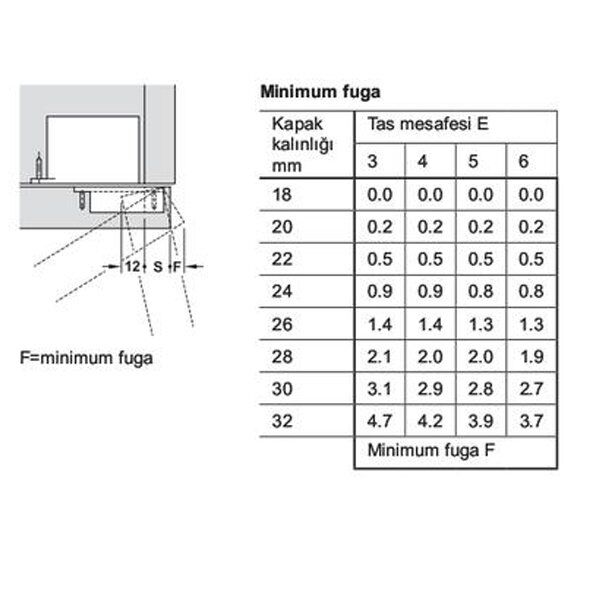 Hafele ORB Alt/Üst Menteşe Seti, Frenli Siyah