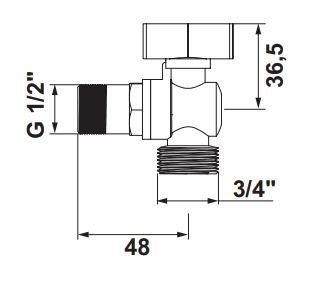 Hafele Mini Çamaşır Makinesi Musluğu, 1/2''-3/4'' Mat Krom