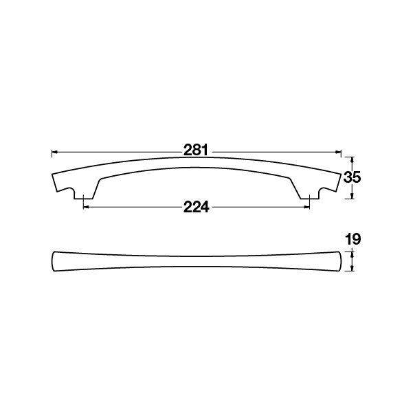 Hafele Mobilya Kulpu Arco 224mm Parlak Krom