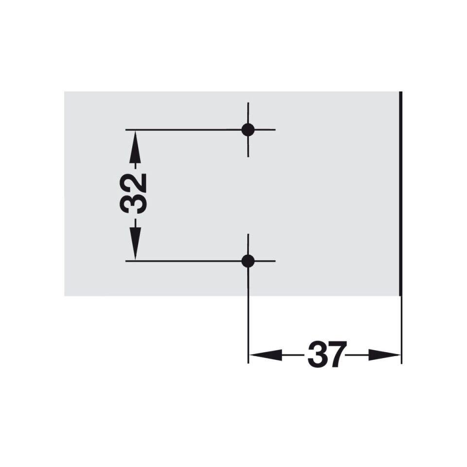 Hafele Metalla 510 SM Haç Tipi Menteşe Tabanı