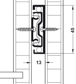 Hafele Bilyalı Ray Ball Tam Açılım 45SC 45/550mm Galvaniz