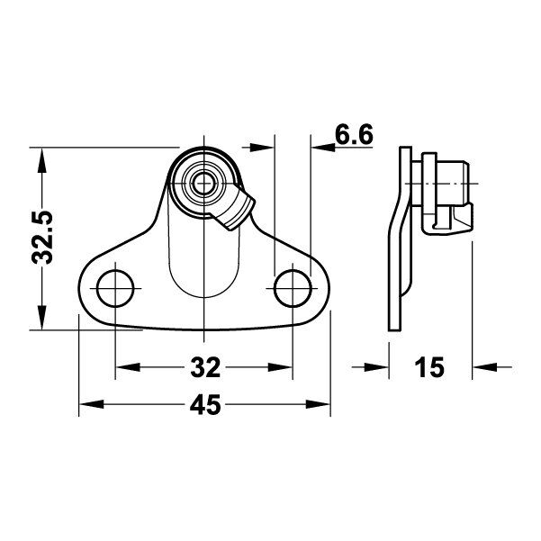 Hafele Duo Forte Gövde Bağlantı Parçası, Beyaz, 28mm