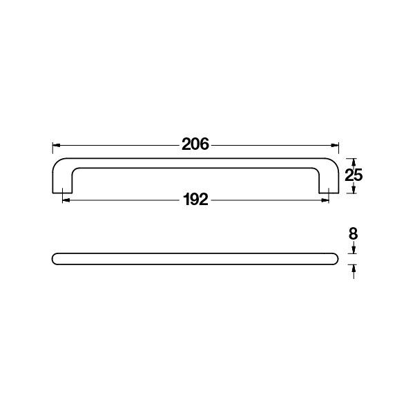 Hafele Mobilya Kulpu Molle 160mm Beyaz