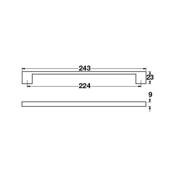 Hafele Mobilya Kulpu Han 224mm Parlak Krom