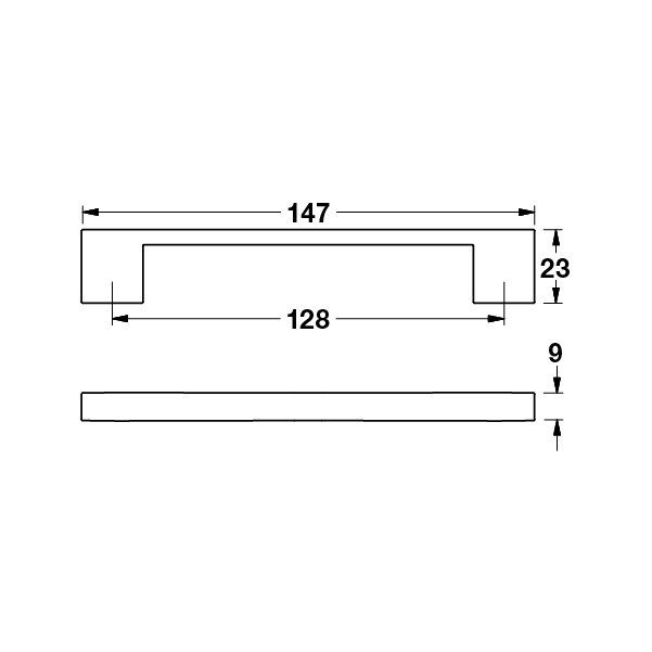 Hafele Mobilya Kulpu Han 128mm Parlak Krom