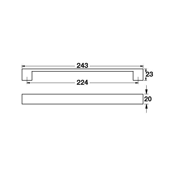 Hafele Mobilya Kulpu Hannah 224mm Parlak Krom