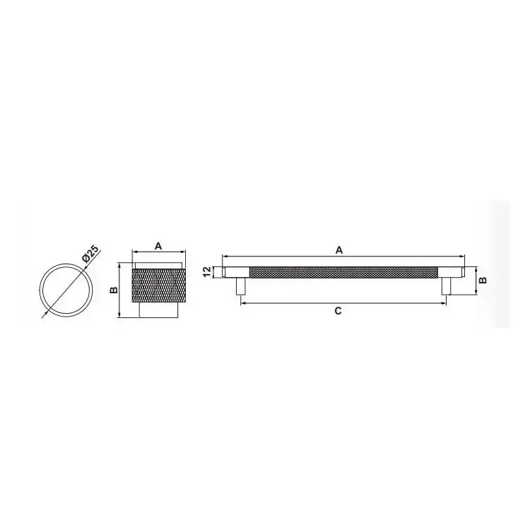 Hafele VERONA II Antik Bronz Renk 320 mm Akslı Kulp