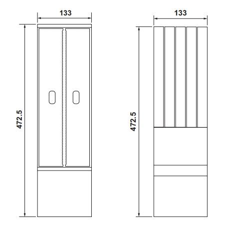 Hafele LEGRO Folyoluk Koyu Meşe 140x470x45
