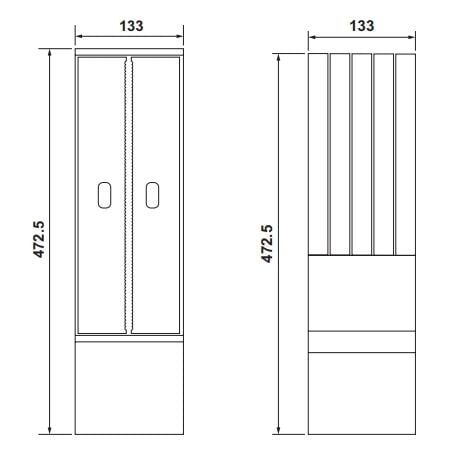 Hafele LEGRO Bıçaklık Koyu Meşe 140x470x45