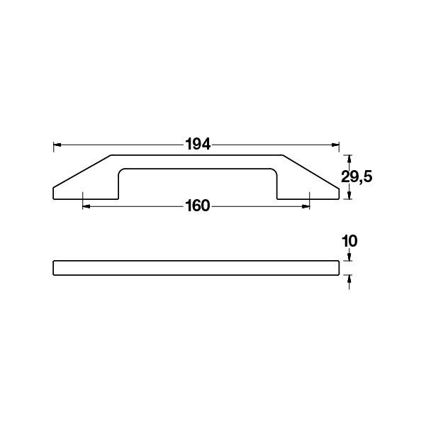 Hafele Mobilya Kulpu Knite2 160mm Parlak Krom
