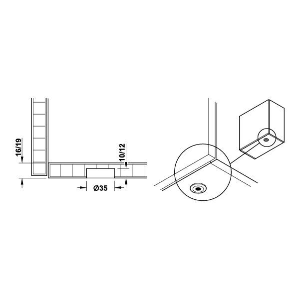 Hafele E-Senso Makas Seti 64-70cm/5.5-9kg, Gri Renk