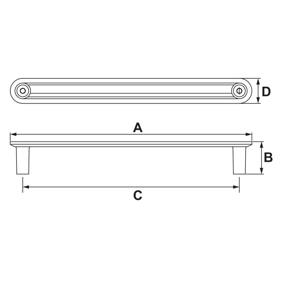 Hafele OLY Mat Siyah Kulp 128 mm Akslı Kulp