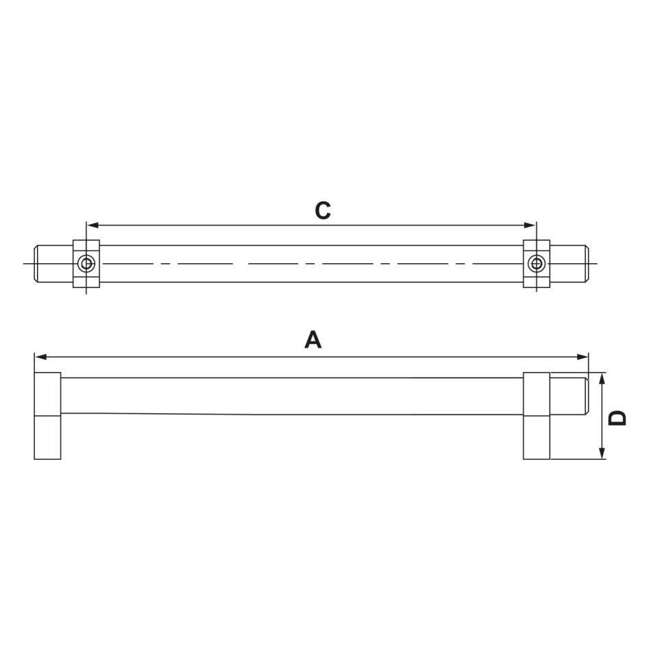 Hafele BRIDGE Paslanmaz Çelik Renkli 320 mm Akslı Kulp