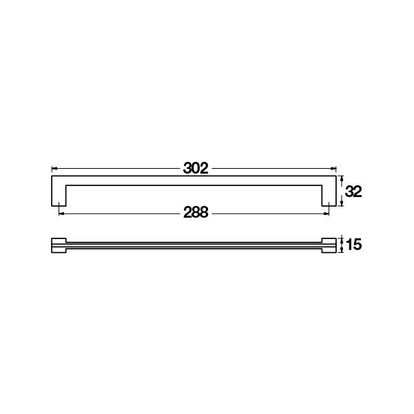 Hafele Mobilya Kulpu Rigid 288mm Parlak Krom