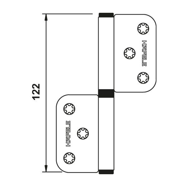 Hafele Cerman Çelik Yaprak Menteşe 120x2,5mm Mat Siyah Renk
