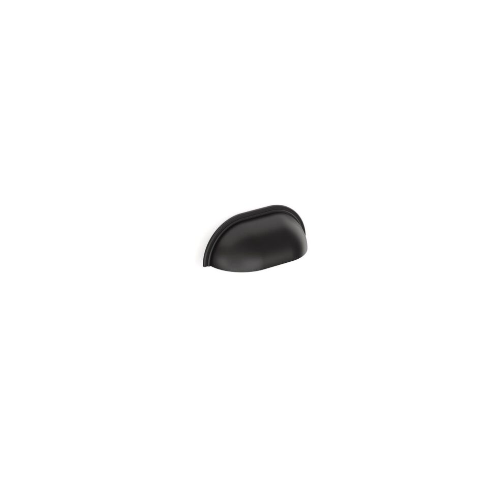Hafele MUSSEL Mat Siyah Renk 96 mm Mobilya Kabuk Kulp