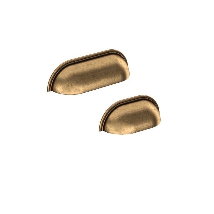 Hafele MUSSEL Antik Bronz Renk 64 mm Kabuk Mobilya Kulp