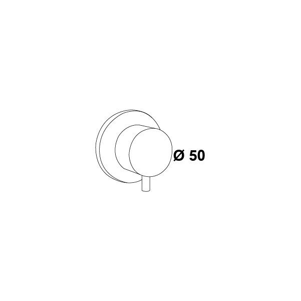 Hafele Ankastre Stop Valf Ø50 mm Krom