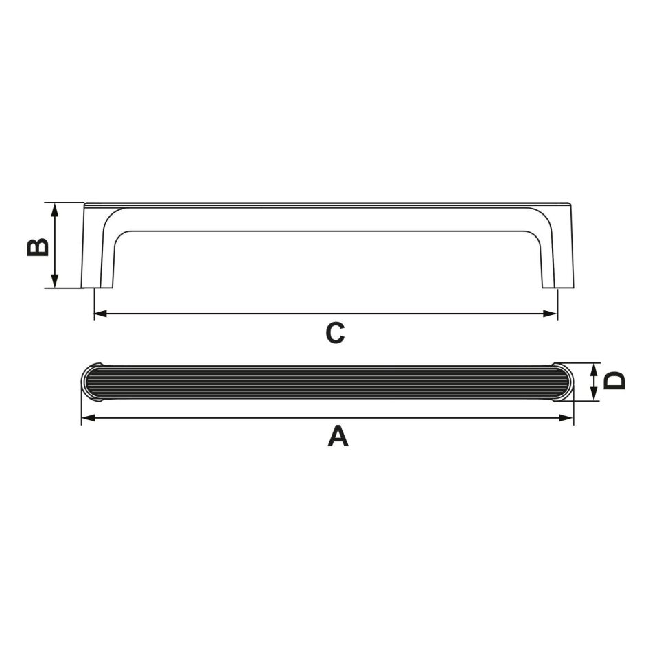 Hafele ROB Antrasit Renk 320 mm Akslı Mobilya Kulp