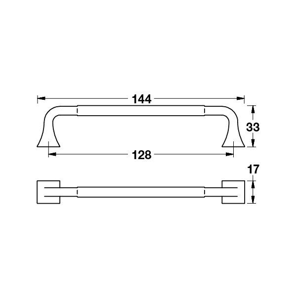 Hafele Mobilya Kulpu Elmer 128mm Parlak Krom