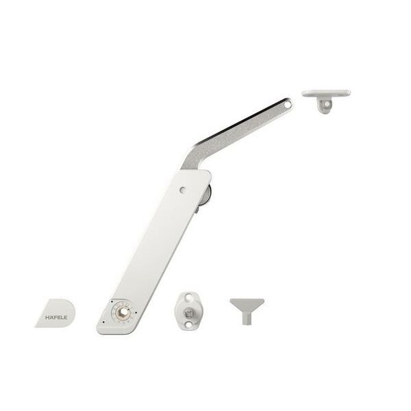 Hafele F.FLAP H 1.5 Kalkar Kapak Makas Seti B Beyaz/Nikel Sağ