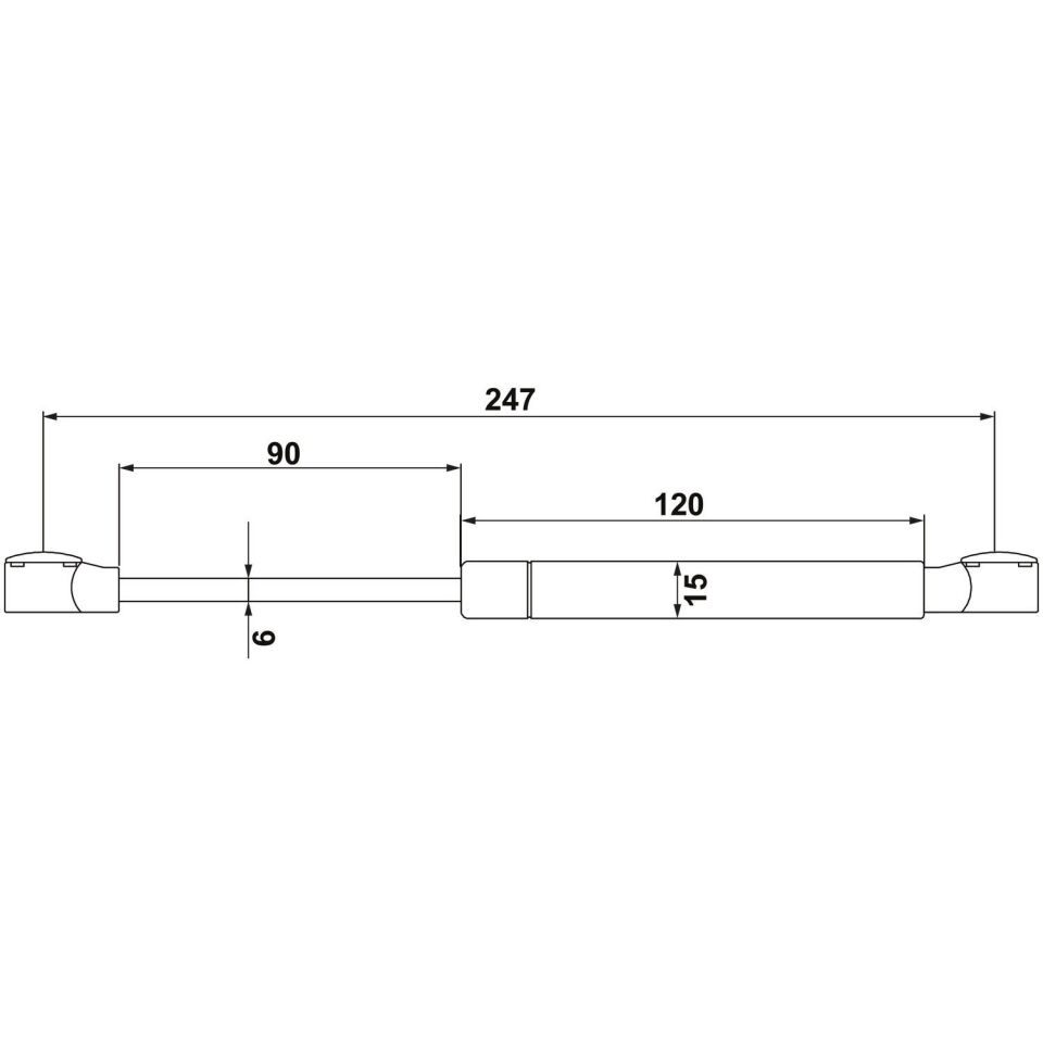 Hafele Runa Drop 120N Antrasit Renk Gazli Piston