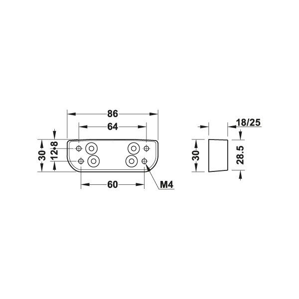 Hafele Meta Mesafe Plakası 25-35Mm