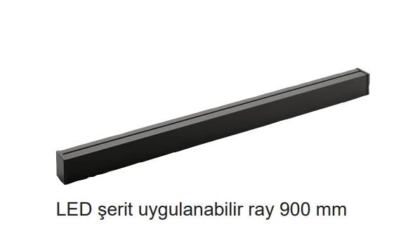 Hafele LINERO TopLine Alüminyum Ray 900mm Siyah