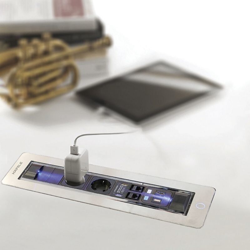 Hafele Priz V-Turn 3Priz / 2Usb5V Parlak Beyaz Renk