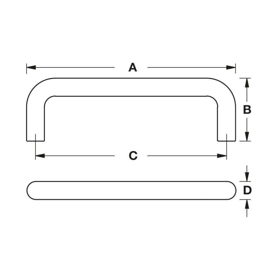 Hafele RYAN III Mat Siyah Çelik Mobilya Kulp (128 mm)