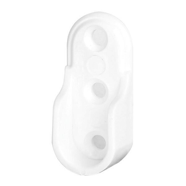 Hafele Yan Panele Monte Oval Flanş 21,4mm, Beyaz Renk (10 Adet)