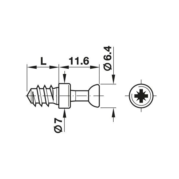 Hafele Rafıx 30 Çektirme Mili 5/12Mm (100 Adet)