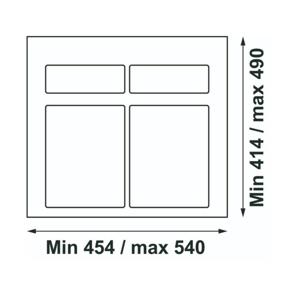 Hafele PREMIERE Çöp Kutusu Beyaz 2x13L 600mm