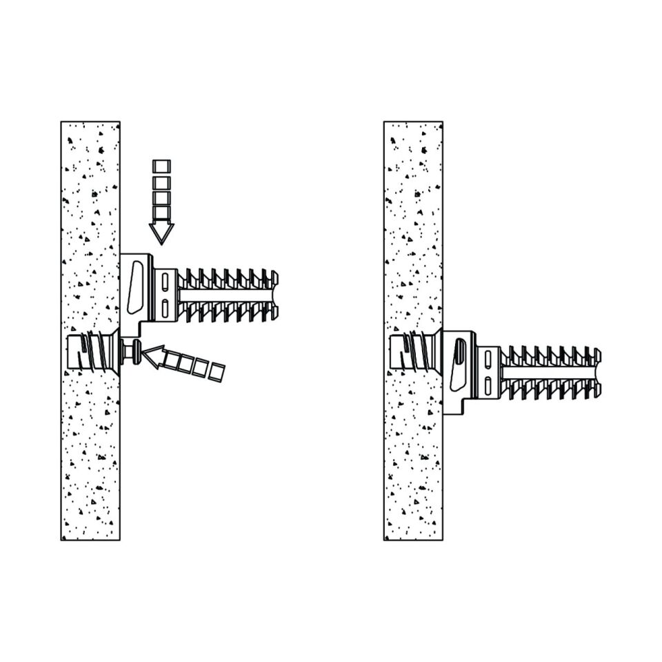 Hafele FLY Yaylı Mil Vidalanarak Ø 5mm