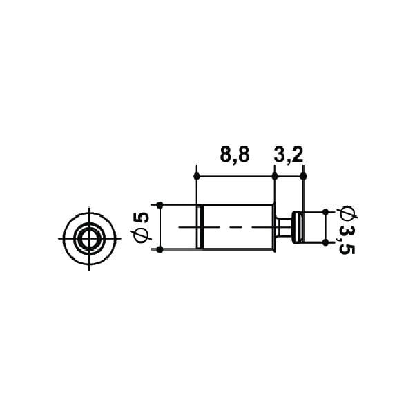 Hafele FLY Yaylı Mil  Bastırılarak Ø 5mm