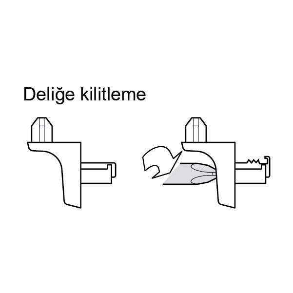 Hafele Raf Pimi Kilitli 4,8mm 75kg (100 Adet), Nikel