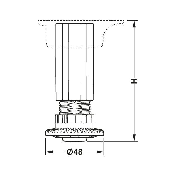 Hafele Axilo 48 Vidalı Baza Ayağı 100mm