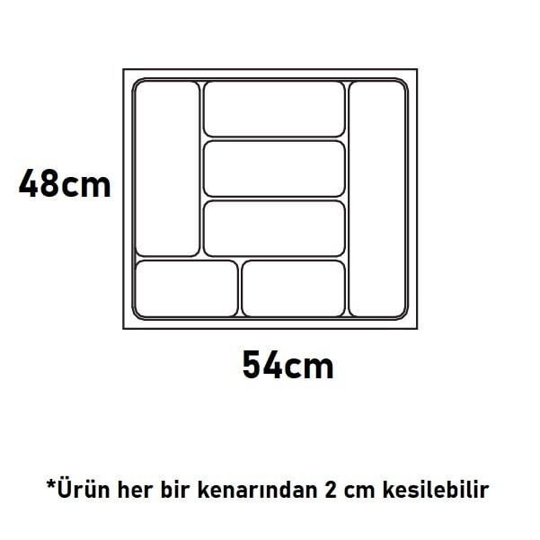 Hafele Smart Çatal Kaşıklık Gümüş Renk, 54x48cm