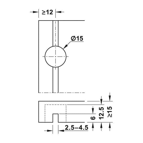 Hafele Rpc S 15/25 Arka Panel Bağlantı Elemanı Beyaz (100 Adet)